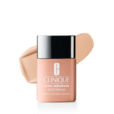 Clinique Acne Solutions Liquid Foundation Ivory bottle closeup highlighting oil-free formula