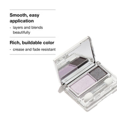 Clinique All About Shadow Duo crease-resistant color provides long-lasting definition.