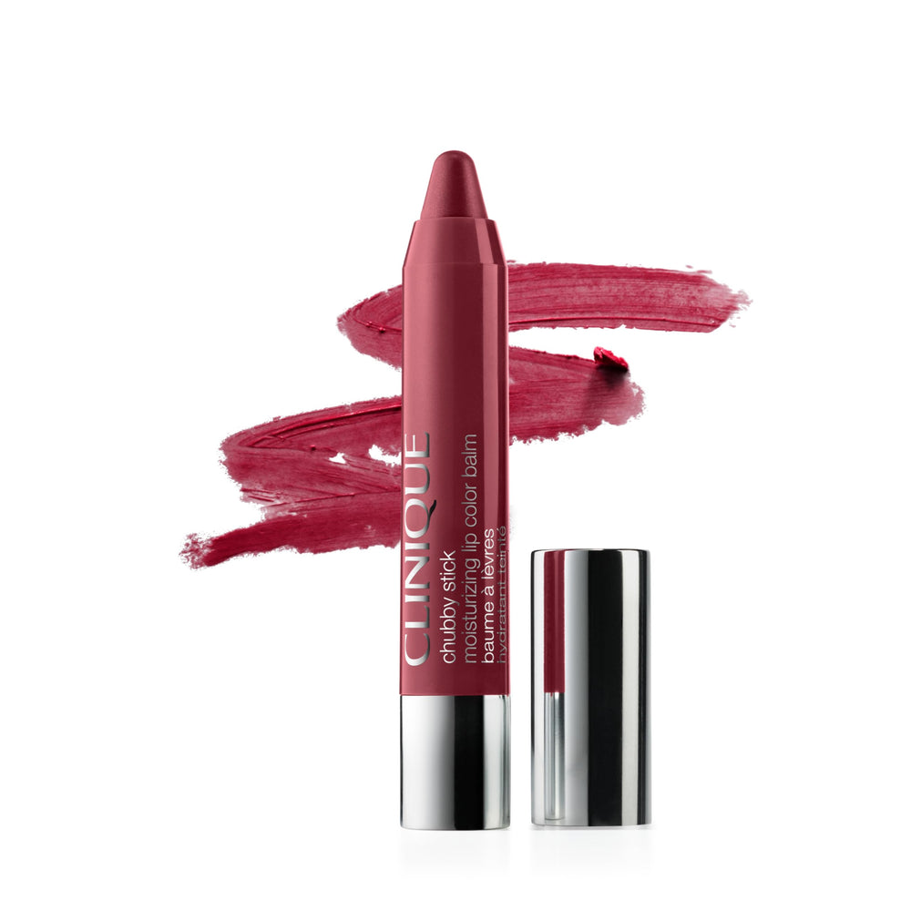 Clinique Chubby Stick Tinted Lip Colour Balm packaging for travel-friendly lip care.