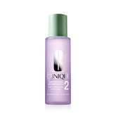 Clinique Clarifying Lotion 2 bottle shown for gentle daily exfoliation and oil control