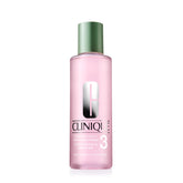 Clinique Clarifying Lotion 3 bottle front shows daily exfoliation use