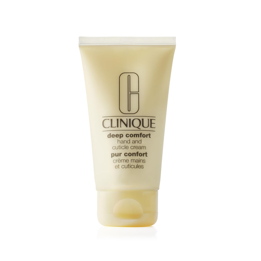 Clinique Daily Deep Comfort Hand Cream bottle for rich hydration and barrier support.