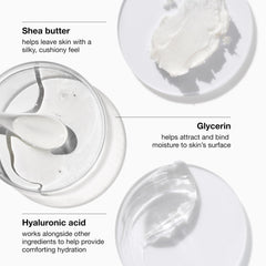 Close-up of Clinique Deep Comfort Body Butter texture and creamy consistency
