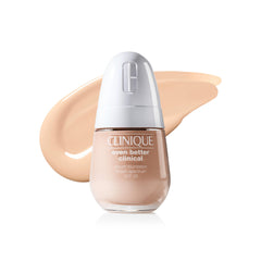 Clinique Even Better Clinical Serum Foundation bottle shows alabaster shade for oil-free, satin matte wear.