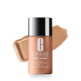 Clinique Even Better Foundation bottle showing long-wear and natural finish.