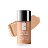 Clinique Even Better Makeup bottle pour shows hydrating, lightweight formula for all-day wear.