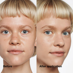 Clinique Even Better Ivory face-application demonstrates smooth, natural finish.