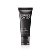 Clinique For Men anti-age eye cream tube closeup highlighting hydrating formula for the eye area