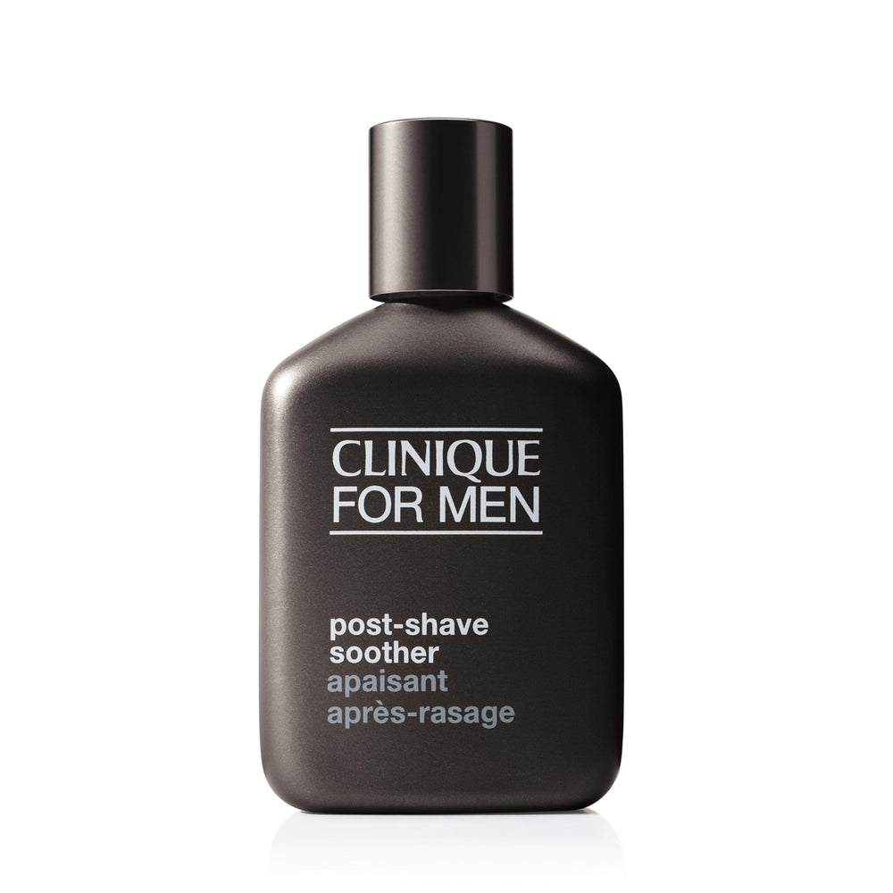 Clinique For Men Post-Shave Soother bottle delivering aloe hydration after shaving