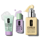 Clinique Great Skin Great Deal Gift Set box showcasing the 3-step routine for dry to combo skin.