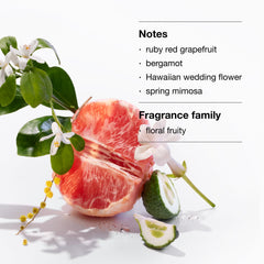 Clinique Happy Body Spritz bottle showing bergamot for a bright citrus lift.