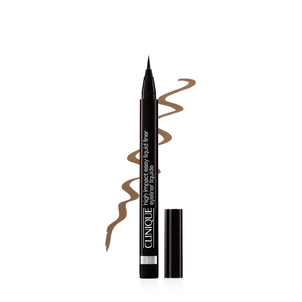 Clinique High Impact Easy Liquid Eyeliner brush-tip precision for crisp lines.
