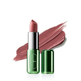 Clinique Pop Longwear lipstick nude shade for all-day color.