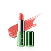 Clinique Pop Longwear Lipstick Melon Pop tube shows vibrant color with primer