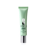 Clinique Redness Solutions base in a bottle with green tint for redness correction and SPF protection.