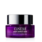 Clinique Smart Clinical Repair eye cream jar shows premium packaging and hydrating care.