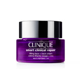 Clinique Smart Clinical Repair face neck cream jar showing lifting and firming benefits