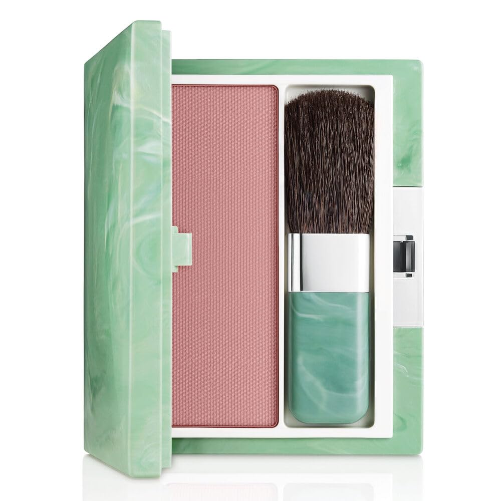 Clinique Soft-Pressed Powder Blusher in Clover with buildable color for a natural glow