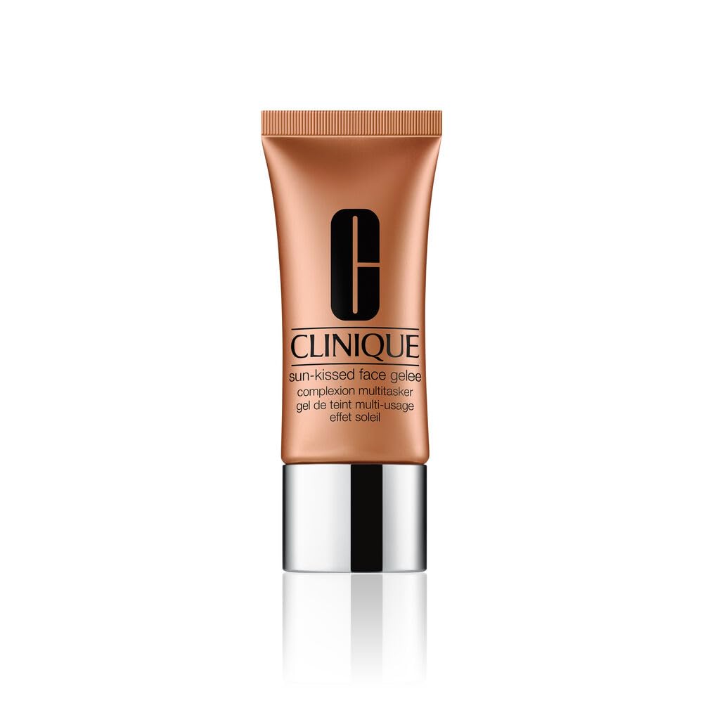 Clinique Sun-Kissed Face Gelee bottle pour reveals a lightweight, oil-free glow.