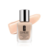 Clinique Superbalanced Oil Free Foundation bottle shows balanced hydration and natural finish.