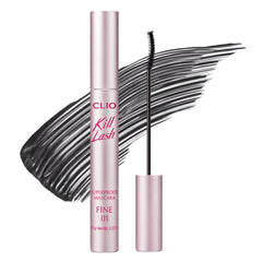 CLIO Kill Lash Superproof mascarilla, brocha triangular para rizado natural y definición suave.