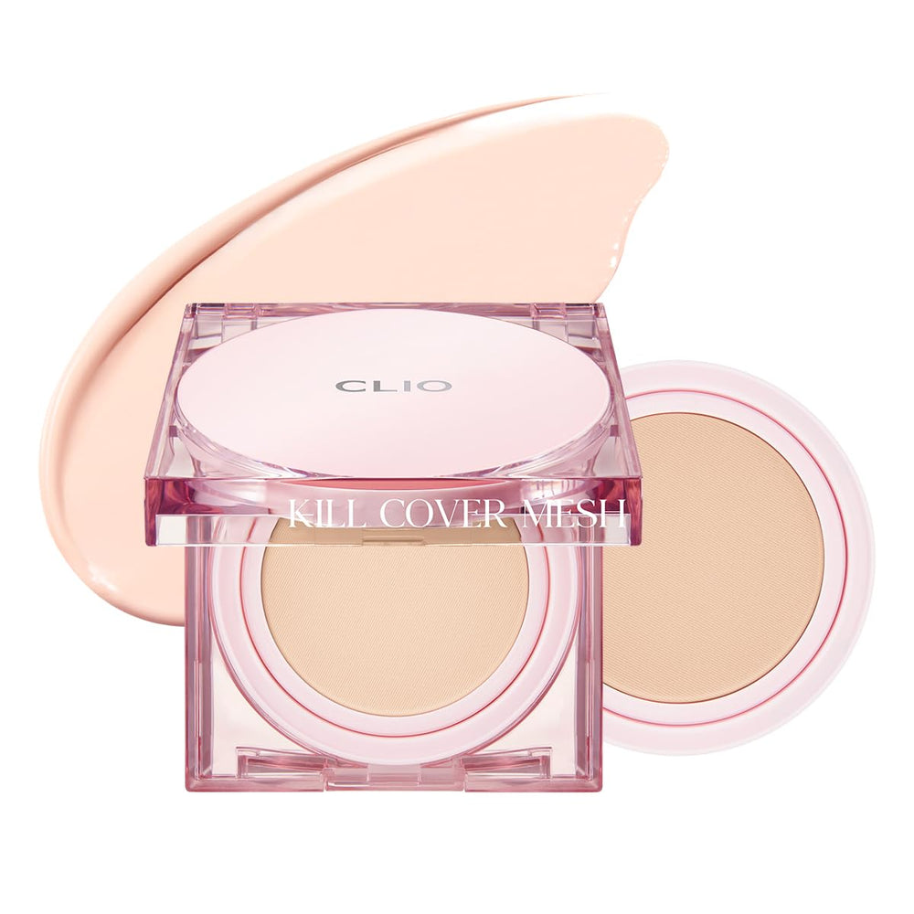 CLIO Kill Cover Mesh Glow Cushion compact for a dewy glass skin finish