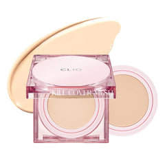 CLIO PROFESSIONAL Kill Cover Mesh Glow Cushion packaging with refill for extended wear