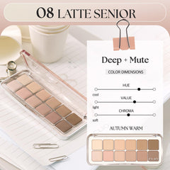 CLIO PROFESSIONAL Pro Eye Palette Air matte shades for smooth blending.
