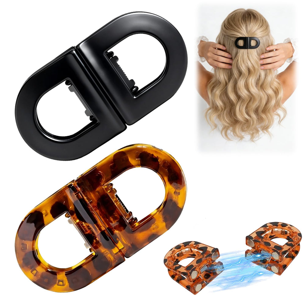 Clips magnéticos para cabello con sujeción firme para uso diario.
