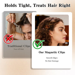 Clips magnéticos para cabello, diseño suave que evita tirones