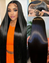 Cllok 30-inch straight wig front view with natural hairline for versatile styling.