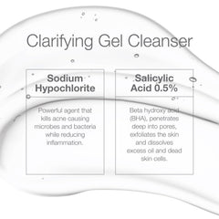 CLn Acne Cleanser in shower-use setting demonstrates easy rinse-off and skin-friendly performance.