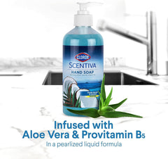 Clorox Scentiva jabón líquido para manos, empaque del producto, fácil de almacenar