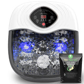 Closewave foot spa bubbles show a soothing massage for tired feet after a long day.