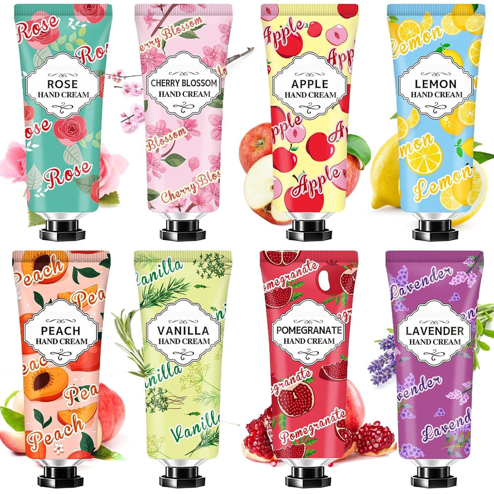 CLOTHES OF SKIN eight-pack hand cream varieties on display for dry hands care