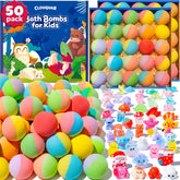CLOUQUAR bath bombs reveal a collectible toy inside for daily bath-time delight.