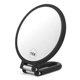 CLSEVXY dual-sided magnifying handheld mirror for precise grooming