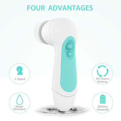 CLSEVXY two-speed rotation enables gentle exfoliation and cleansing.