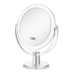 CLSEVXY vanity mirror on a stand for compact dorm room use