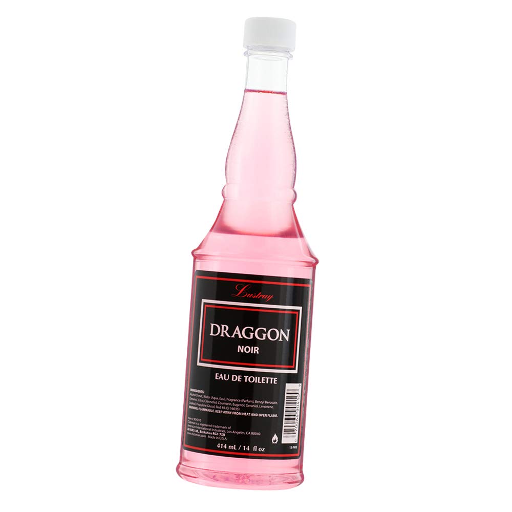 Clubman Lustray Draggon Noir edt bottle with classic barbershop scent for daily freshness