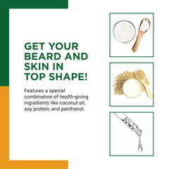 Clubman Pinaud 2-in-1 application on beard and face