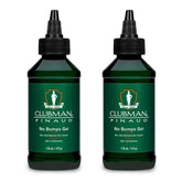 Clubman Pinaud No Bumps Gel bottle front showing two-pack for sensitive skin comfort