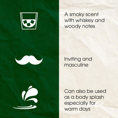 Clubman Reserve Whiskey Woods label front with classic grooming branding.