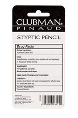 Clubman Styptic Pencil Jumbo 3-Pack pencils, ideal for stopping minor cuts on skin.