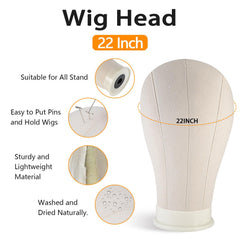 Adjustable wig head stand for versatile tabletop or floor positioning in wig work.