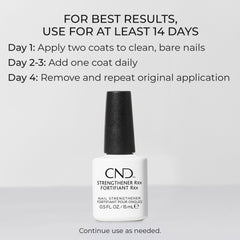 CND Strengthener RXx sin tolueno, fórmula limpia.