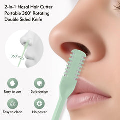 CNDNO double-sided blade close-up for precise, smooth nose hair removal.