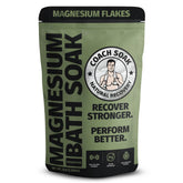 Coach Soak recovery bath soak packaging on shelf, convenient for a relaxing tub experience.
