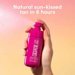 Coco & Eve Face Tanning Micromist spray application for quick, even tan.
