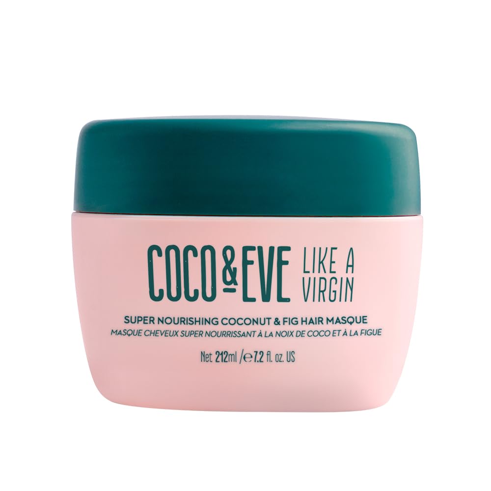Coco & Eve Like a Virgin Hair Masque jar with rich texture for hydration.